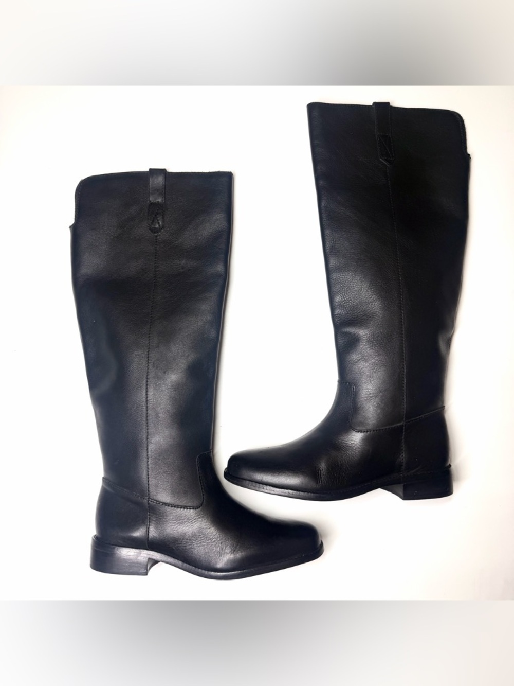 Madewell Women’s Black Leather Riding Boots Size- 7